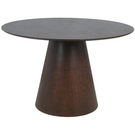 Table à manger ronde BOLTON Ø120cm – Élégance naturelle et format convivial-Marron