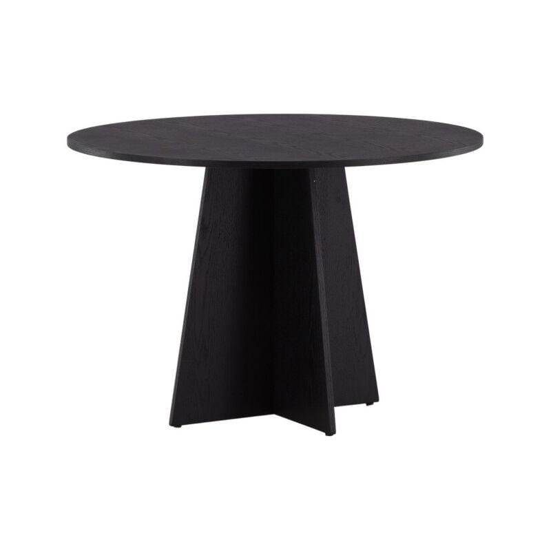 Table à Manger Ronde "Bootcut" 110cm Noir