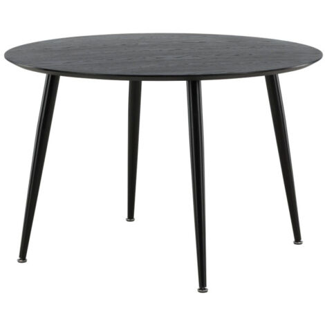Table à Manger Ronde "Dipp" 115cm Noir