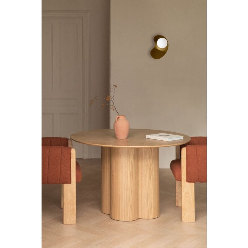 Table à manger ronde en bois (Ø120 cm) Athena Sklum