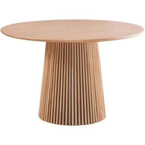 HOMIFAB Table à manger ronde en bois 4 personnes - diamètre 120 cm - Ada