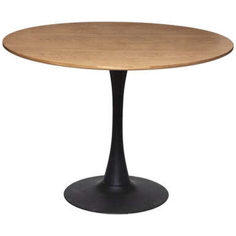 Table à manger ronde en bois coloris naturel - diamètre 102 x Hauteur 74 cm