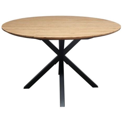 Table à manger ronde en bois de teck recyclé Ø 130 cm DEPOK