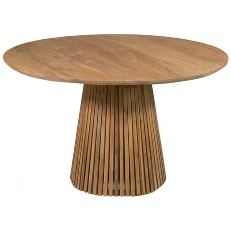 Table à manger ronde en bois massif KURIAL Ø130cm – 6 places