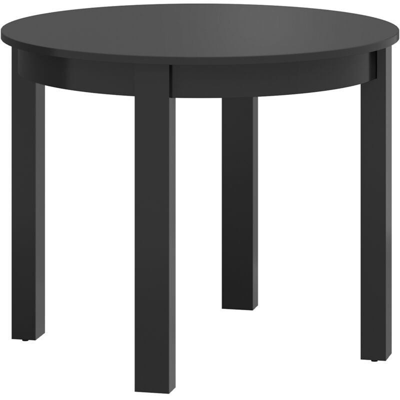 Petits-meubles - Table à manger ronde extensible 2 à 8 places Yori Noir