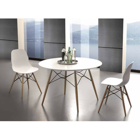 Table à manger ronde haut de gamme Rivio-Dimensions D 100 x H 75 cm