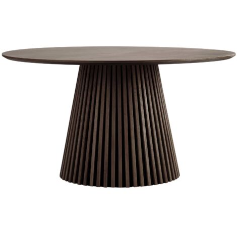 Table à manger ronde LANZA – Ø120 ou Ø140cm 120 cm-Marron-Diamètre 120 cm