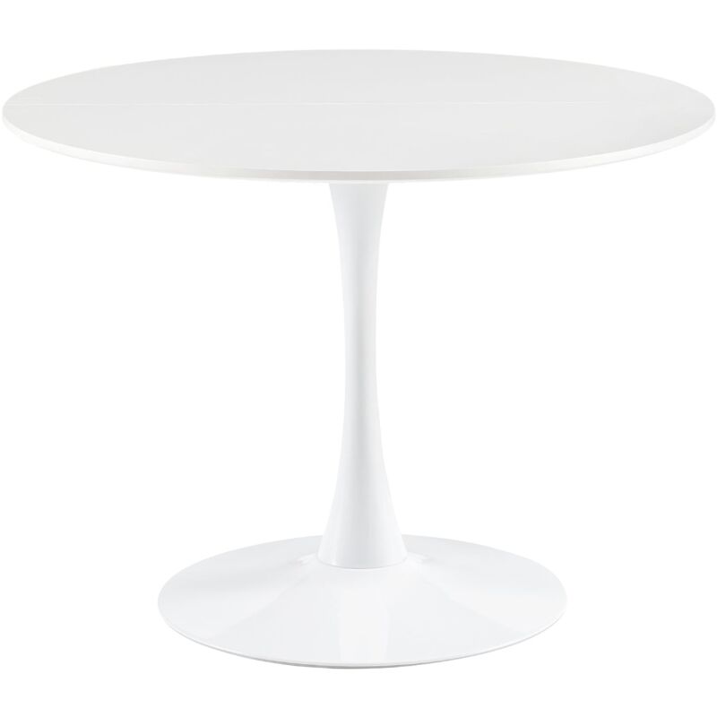 Table à Manger Ronde Moderne, Table de Bar, Convient pour la Cuisine, Salon et Bureau, pour 2 à 4 Personnes, Diamètre 100 cm--Blanc Table à Manger Ronde Moderne, Table de Bar, Convient pour la Cuisine, Salon et Bureau, pour 2 à 4 Personnes, Diamètre 100 cm--Blanc