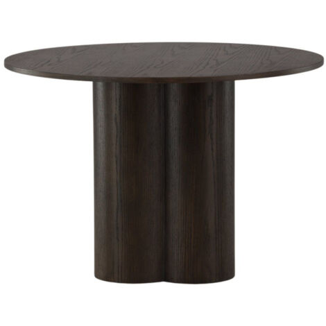 Table à Manger Ronde "Olivia" 110cm Marron