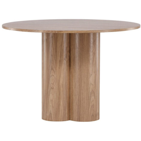 Table à Manger Ronde "Olivia" 110cm Marron