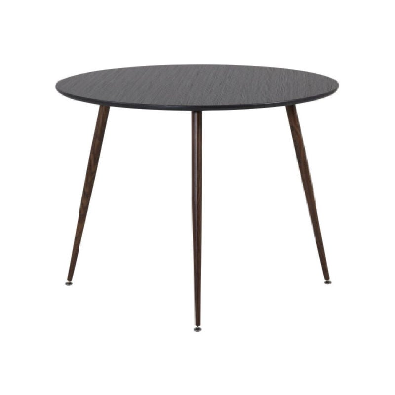 Paris Prix - Table à Manger Ronde 'Plaza' 100cm Noir