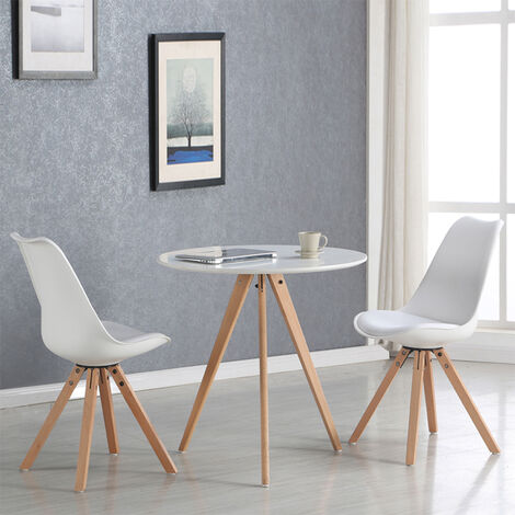 Table ronde en bois style scandinave extensible - SM112