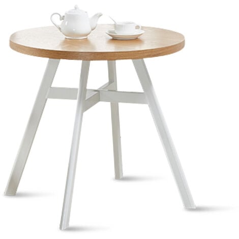 Table à manger ronde scandinave en bois - Puglia