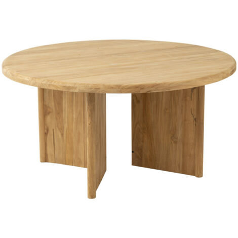 Table à Manger Ronde "Teck" 150cm Naturel