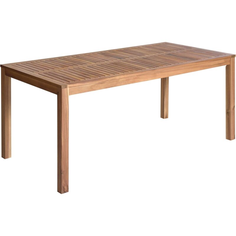 Beliani - Table à Manger Rustique pour Extérieur 180 x 90 cm Bois d'Acacia Marron Clair Ombriano