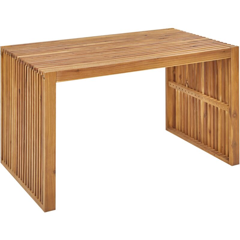 Beliani - Table à Manger Rustique pour l'Intérieur et l'Extérieur 120 x 70 cm en Bois d'Acacia Clair Massif Bellano