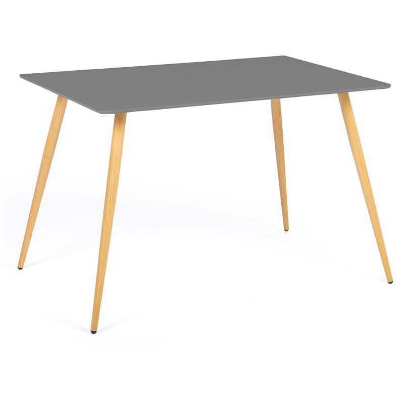 Idmarket - Table à manger scandinave SARA 6 personnes grise anthracite 120 cm - Gris