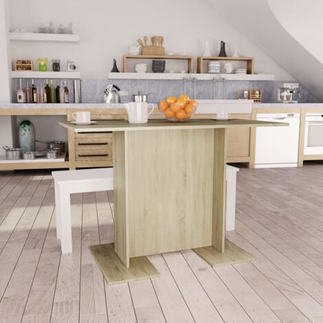 Table à manger Scandinave - Table de salle à manger Chêne sonoma 110 x 60 x 75 cm Aggloméré BV558359 - BonneVie