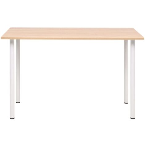 Table à manger  Table à dîne  120x60x73 cm Chêne et blanc