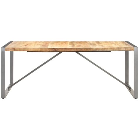 Table à manger  Table à dîne  200x100x75 cm Bois de manguier massif brut
