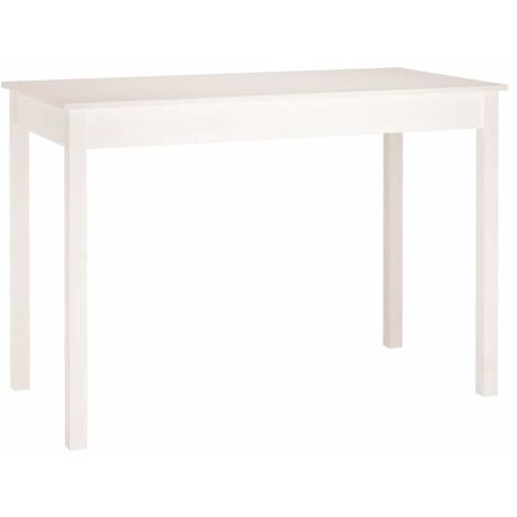 Table à manger  Table à dîne  Blanc 110x55x75 cm Bois massif de pin