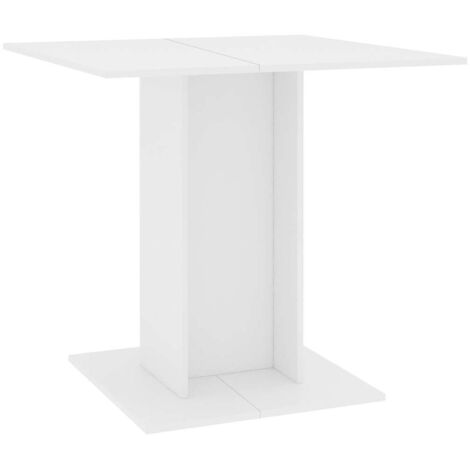 Table à manger  Table à dîne  Blanc 80x80x75 cm bois d'ingénierie