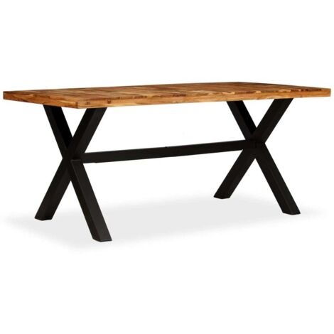 Table à manger  Table à dîne  Bois d'acacia massif et manguier 180x90x76 cm