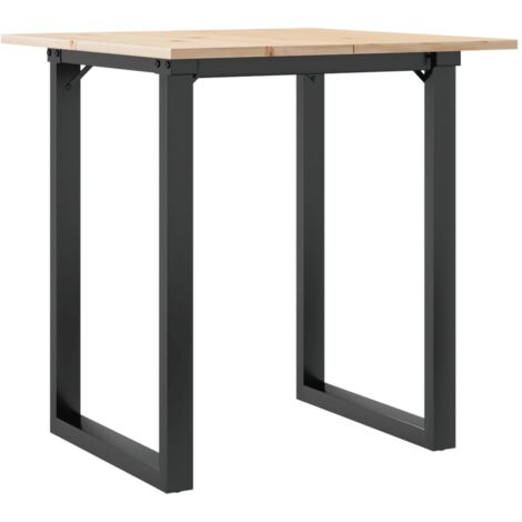 Table à manger  Table à dîne  cadre en O 60x60x75 cm bois de pin massif acier