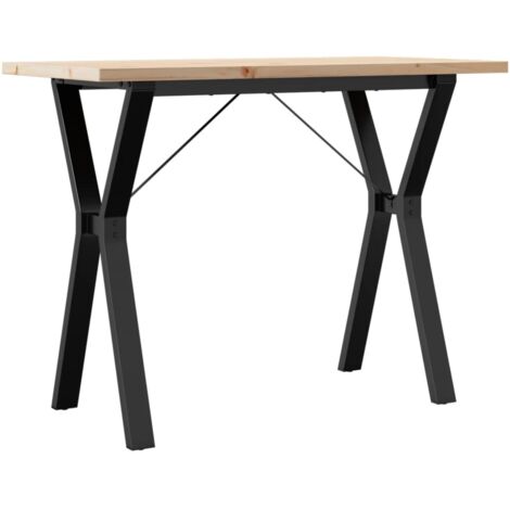 Table à manger  Table à dîne  cadre en Y 100x50x75,5 cm bois pin massif acier