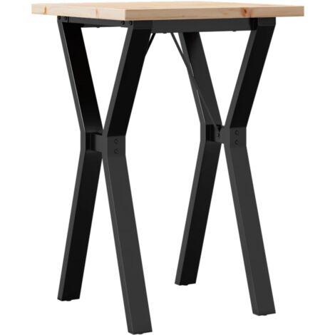 Table à manger  Table à dîne  cadre en Y 50x50x75,5cm bois de pin massif acier