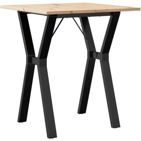 Table à manger  Table à dîne  cadre en Y 60x60x75 cm bois de pin massif acier