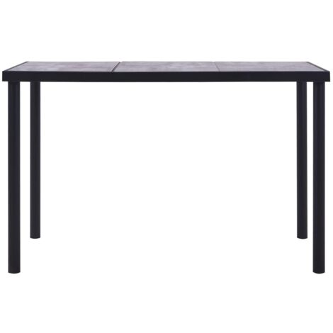 Table à manger  Table à dîne  Noir et gris béton 160x80x75 cm MDF