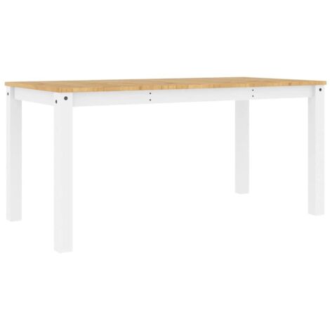 Table à manger  Table à dîne  PANAMA blanc 160x80x75 cm bois massif de pin