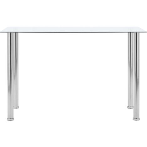 Table à manger  Table à dîne  Transparent 120x60x75 cm Verre trempé