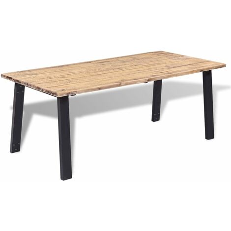 Table à manger Table à dîner | 170 x 90 cm Bois d'acacia massif 51348 - Brun