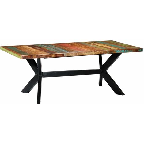 Table à manger Table à dîner  200x100x75 cm Bois de récupération solide 44112