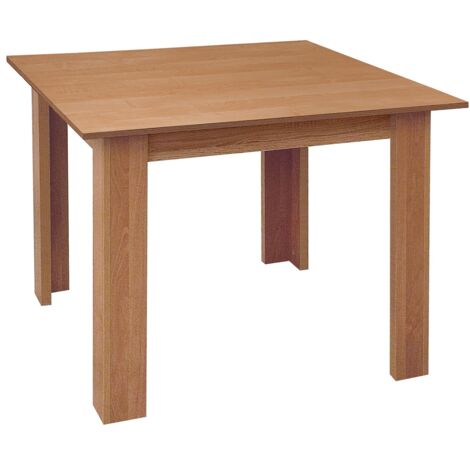 Table à manger, table de repas en bois coloris cerisier - longueur 90 x profondeur 133 cm