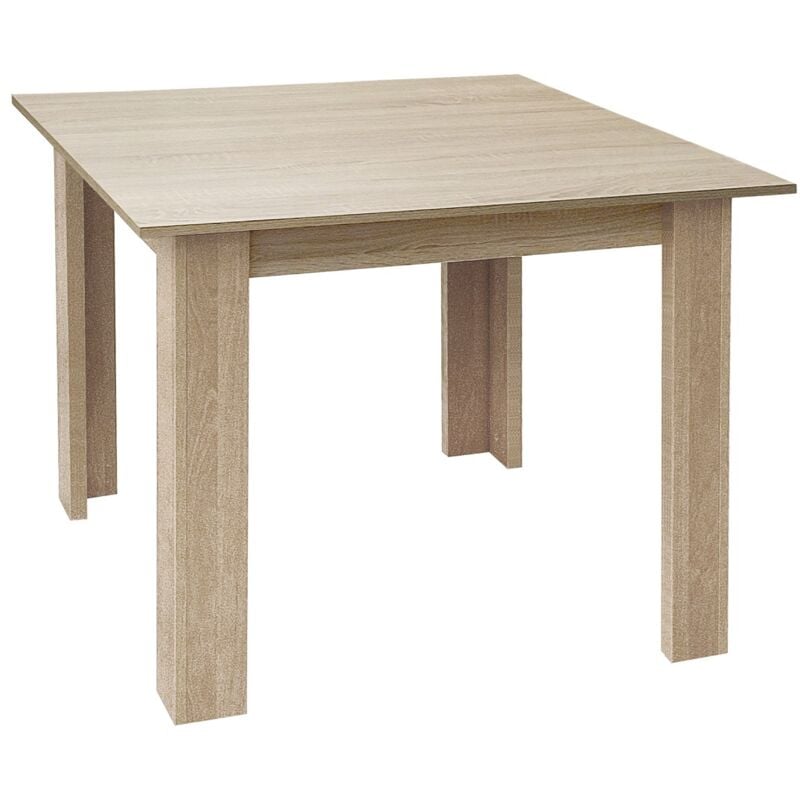 Pegane - Table à manger, table de repas en bois coloris chêne Cambrian - longueur 90 x profondeur 133 cm
