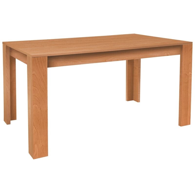 Pegane - Table à manger, table de repas extensible coloris cerisier - longueur 141 x profondeur 81 cm