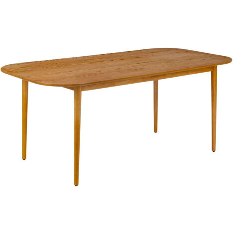 Table à manger, table de repas rectangulaire en bois coloris miel - Longueur 180 x Profondeur 90 x Hauteur 75,50 cm