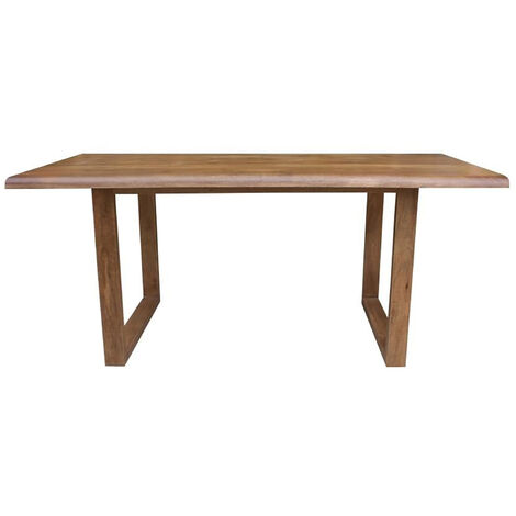 Table à manger / table repas rectangulaire en bois de manguier coloris marron - Longueur 180 x Hauteur 76 x Profondeur 90 cm -PEGANE-