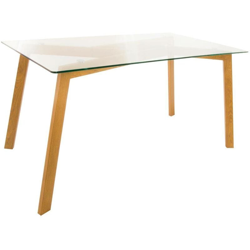 Atmosphera - Table à manger Taho verre trempé L150cm créateur d'intérieur