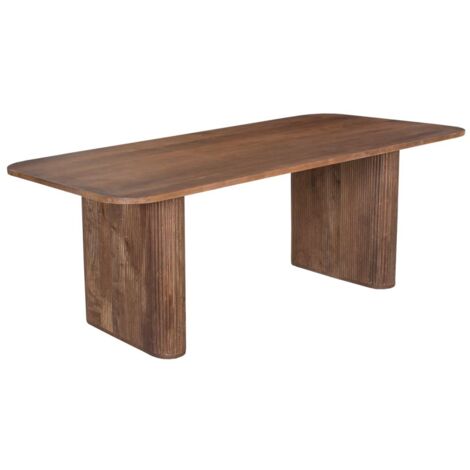 Table à manger TALVORA – 200 cm – Bois de manguier massif – Style contemporain – Finition naturelle robuste