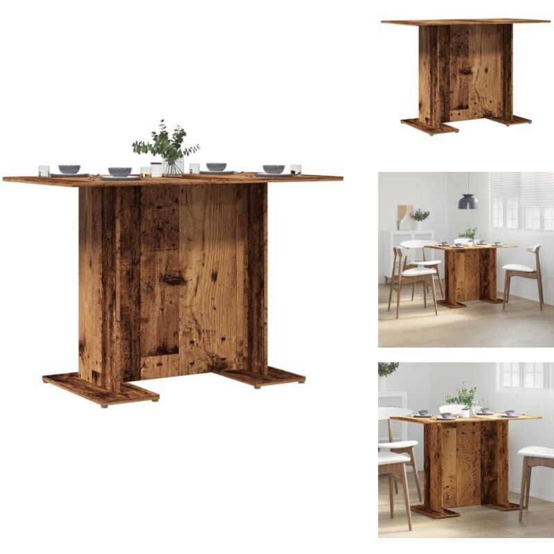 Vidaxl - Table à manger vieux bois 110 x 60 x 75 cm bois ingénierie - Table à Manger - Tables à Manger - Table à Manger En Bois - Tables à Manger En