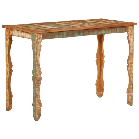 Table à manger,Design Scandinave,Table de salle à manger 110x52x76 cm bois massif de récupération HH16276