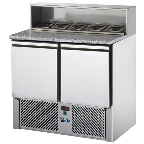 Table à Pizza 2 Portes - Dessus Granit - 210 L - Sofraca - TPZM2