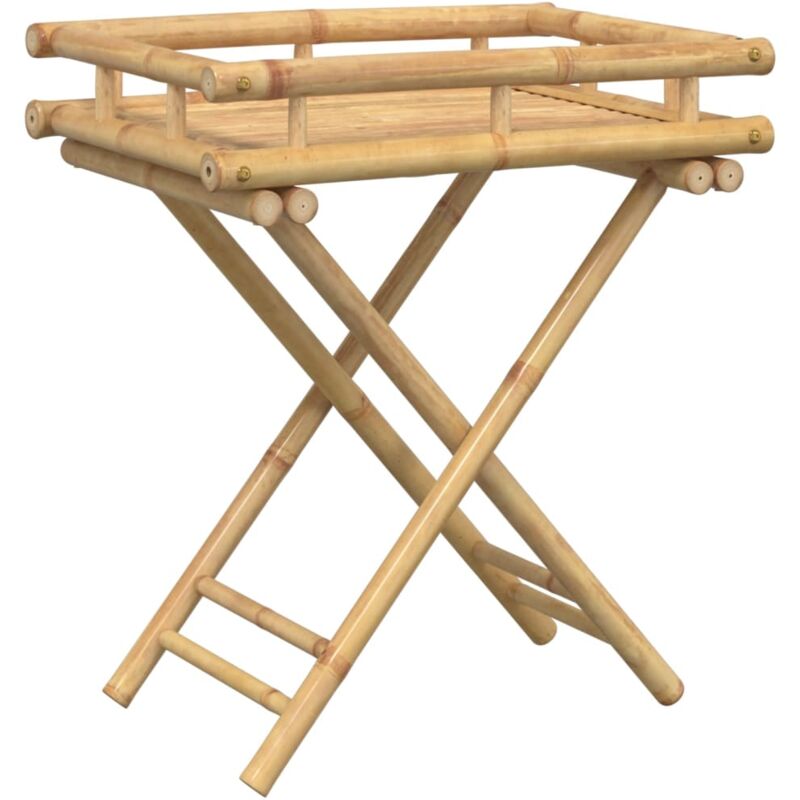Vidaxl - Table à plateau pliante 60x40x68 cm bambou