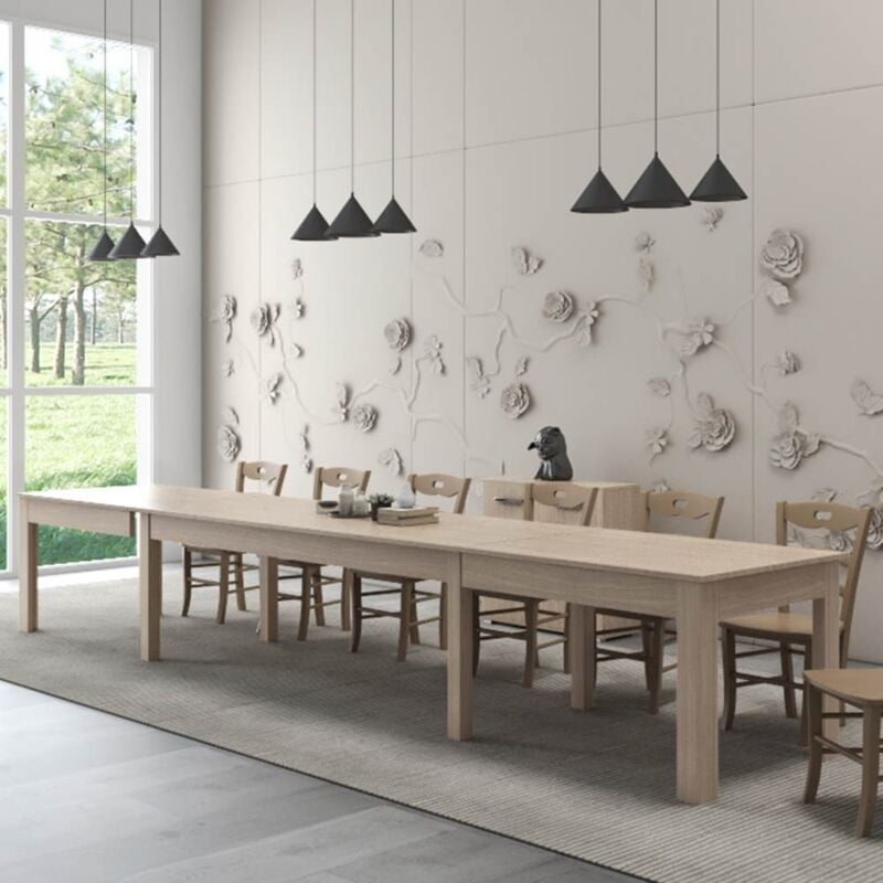 Table à rallonge 320 cm orme 160x90 cm - Super4