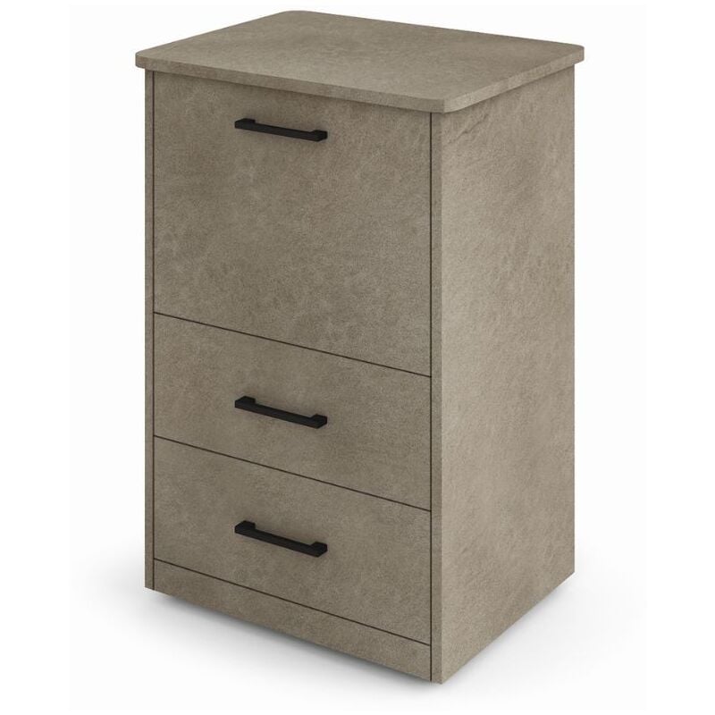 Table à repasser avec 2 tiroirs couleur argile 57x44x89H cm