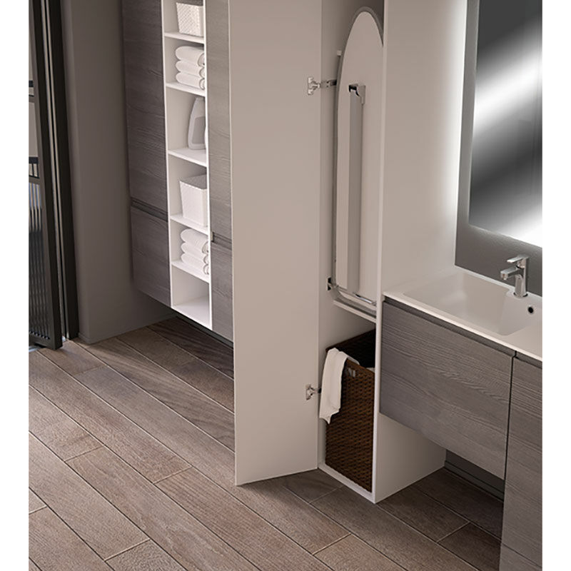 Table à repasser rabattable prua lift - Charge maxi : 50 kg - Décor : Inox brossé - Hauteur dépliée : 820 mm - Hauteur intérieure de caisson mini :